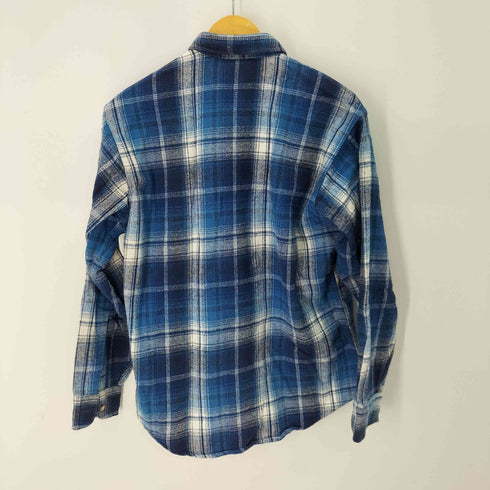 プレンティス Prentiss USA製 配色チェック コットンネルシャツ メンズ JPN:M